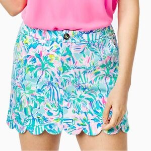 Lilly Pulitzer Knit Colette Skort Size 4 Blue Ibiza Cabana Cocktail